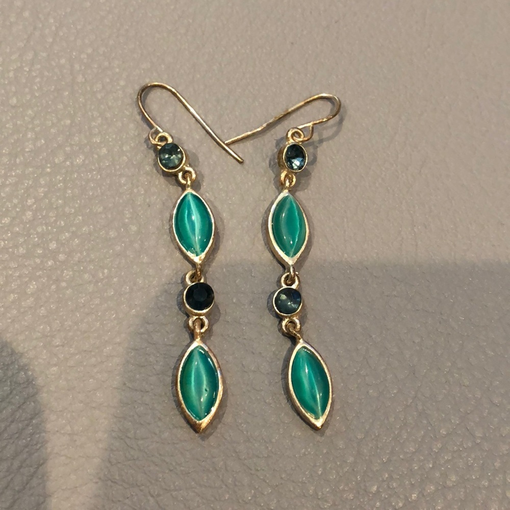 Blue drop earrings